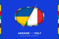 Ukraine vs Italy icon for European football tournament qualification, group C