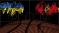 Ukraine vs Montenegro Basketball, smoke flag