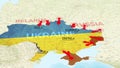 Ukraine war map, Animated map of Russia invasion of Ukraine, the movement of troops. as of February 24, 2022, UHD 4K 3D
