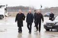 Ukrainean president Petro Poroshenko at inauguration of new moldovan ukrainian border Palanca