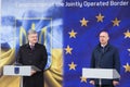 Ukrainean president Petro Poroshenko at inauguration of new moldovan ukrainian border Palanca