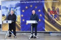 Ukrainean president Petro Poroshenko at inauguration of new moldovan ukrainian border Palanca