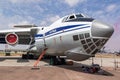 Ukrainian Air Force Ilyushin IL-76 transport plane on the tarmac of RAF Fairford. UK - July 13, 2018