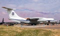 Ukrainian Air Force Ilyushin IL-76 transport plane on the tarmac of RAF Fairford. UK - July 13, 2018