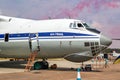 Ukrainian Air Force Ilyushin IL-76 transport plane on the tarmac of RAF Fairford. UK - July 13, 2018