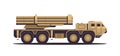 Ukrainian anti-aircraft missile truck special military equipment heavy vehicle concept stop war against Ukraine