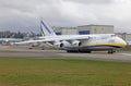 Ukrainian Antonov Airlines AN124-100 Ruslan taxi out from Boeing factory Everett USA