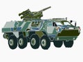 Ukrainian armored personnel carrier, vector.