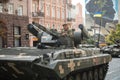 Ukrainian armored vehicle BMP-1umd on city streets at Independence parade in Kiev, Ukraine, august 2021
