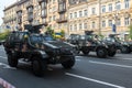 Ukrainian armored vehicle Dozor-B on city streets at Independence parade in Kiev, Ukraine, august 2021