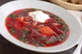 Ukrainian beetroot soup Royalty Free Stock Photo
