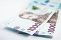 Ukrainian 1000 bills bills background
