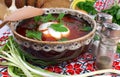 Ukrainian borsch Royalty Free Stock Photo