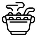 Ukrainian borsch icon outline vector. Preparing beet soup