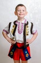 Ukrainian boy proud to wear traditional costume