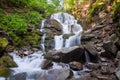 Ukrainian Carpathians, waterfall Shypit. Royalty Free Stock Photo