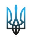 Ukrainian coat of arms in black-blue color