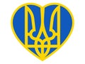 Ukrainian coat of arms inside the heart