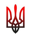 Ukrainian coat of arms in red-black color