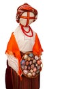 Ukrainian doll-amulet Lyalka Motanka. Easter eggs Pysanka. Painted egg. Ukraine traditional clothes.
