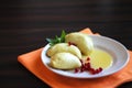 Ukrainian dumplings with currants