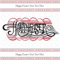 Ukrainian easter background with calligraphy Happy Easter and ester egg Royalty Free Stock Photo