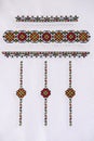 Embroidered Folk Pattern Ornament. Design of Ethnic Textures. Element of Geometric Ornament.