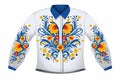 Ukrainian embroidered shirt on a white background