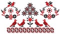 Ukrainian embroidery birds