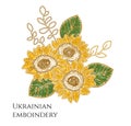 Ukrainian embroidery ornament.