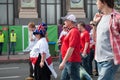 Ukrainian fan zone during the UEFA EURO 2012 Royalty Free Stock Photo