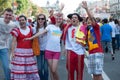 Ukrainian fan zone during the UEFA EURO 2012 Royalty Free Stock Photo