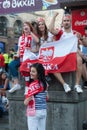 Ukrainian fan zone during the UEFA EURO 2012 Royalty Free Stock Photo