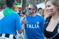 Ukrainian fan zone during the UEFA EURO 2012 Royalty Free Stock Photo