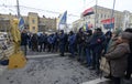 Ukrainian far-rightists blocking the Russian Embassy, march and rally Royalty Free Stock Photo