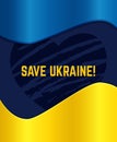 Ukrainian flag color background. Ukraine support concept