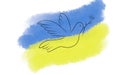 Ukrainian flag. The concept of support for Ukraine and the Ukrainian strong people. The patriotic spirit of a strong and