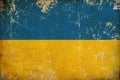 Ukrainian Flag Flat Aged
