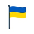 Ukrainian flag. Independent country. Vector flat