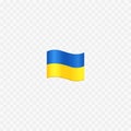Ukrainian flag. Ukraine. Yellow and blue. Isolated. Vector