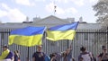 Ukrainian Flags Outside The White House