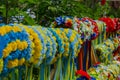 Ukrainian folk wreath on fair