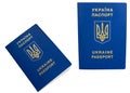 Ukrainian foreign passport, isolated on white background.