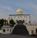 Ukrainian Holy Assumption Pochaev Lavra in the summer at sunset