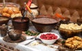 Ukrainian holy evening, table with traditional dishes