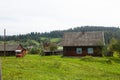 Ukrainian house in Carpathians Royalty Free Stock Photo
