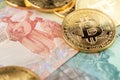 Bitcoin and Ukraine national currency Bitcoins with Ukraine money hryvnya