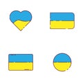 Ukrainian line style flag