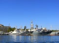 Ukrainian military ships docked in Sevastopol, Crimea
