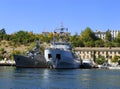 Ukrainian military ships docked in Sevastopol, Crimea